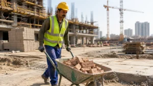Wheelbarrow Worker skill test Delhi
